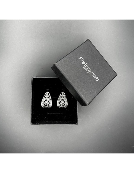 Silver oxidized earrings K3 1890