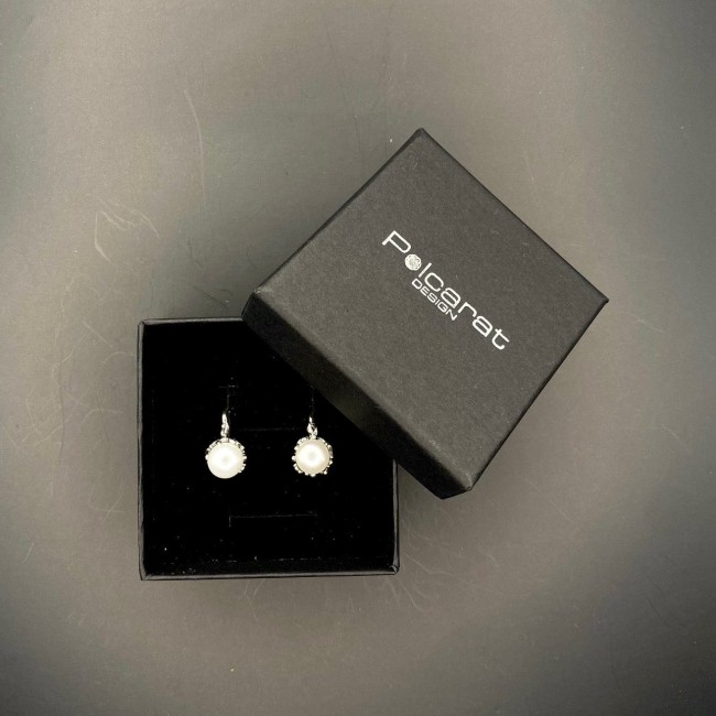 Pearl earrings silver K3 1783 Perła Polcarat Design