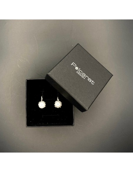 Kolczyki z perłami srebrne K3 1783 Perła|Polcaratdesign.pl Biżuteria