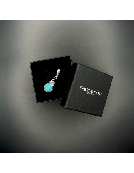 Silver pendant with turquoise in 2154 turquoise