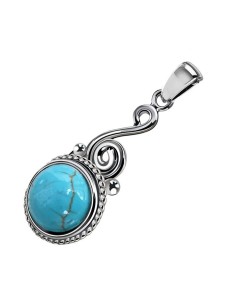 Silver pendant with turquoise in 2154 turquoise
