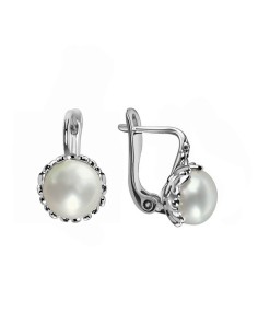 Pearl earrings silver K3 1783 Perła Polcarat Design