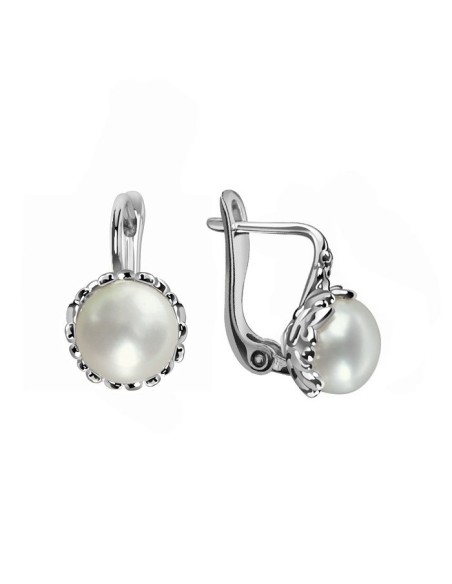 Pearl earrings silver K3 1783 Perła Polcarat Design