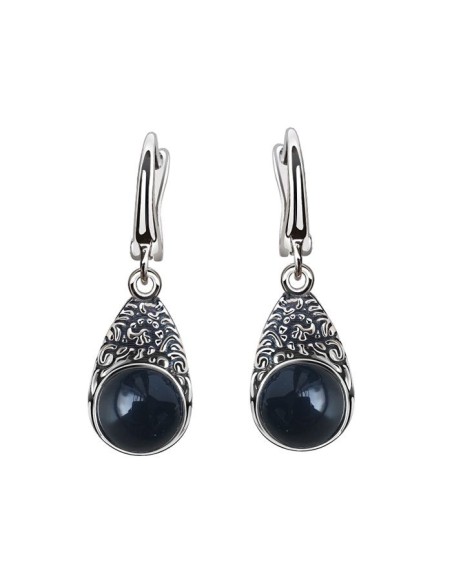Silver onyx earrings K 2080 Onyx
