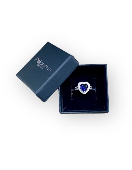 Rhodium-plated silver and cubic zirconia ring PK 4020