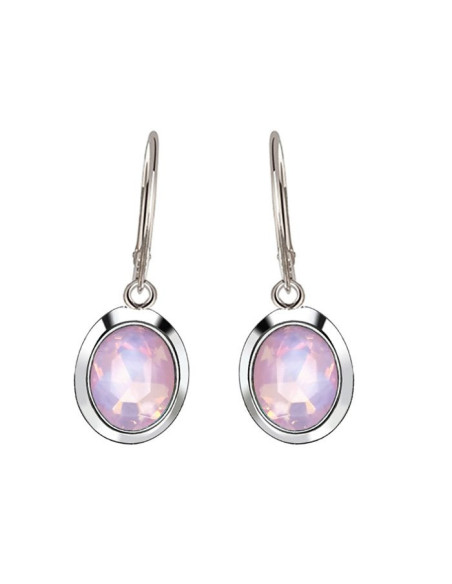 K 2109 Silver Crystal Earrings - Polcarat Design