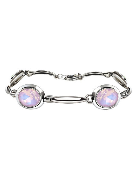 Silver bracelet decorated with crystals L 2109 Polcarat Design