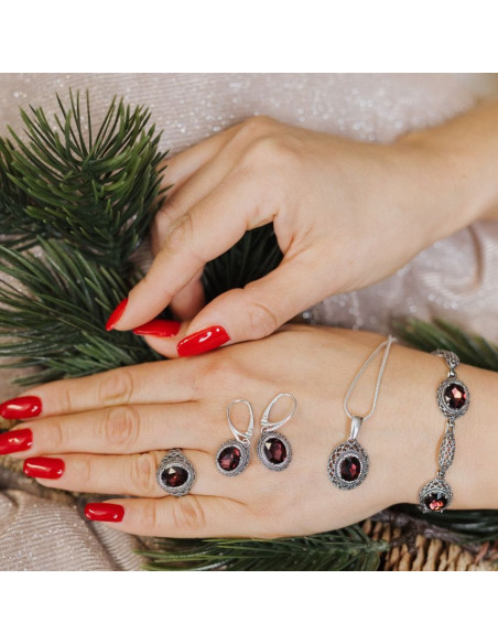 Silver bracelet with crystals L 2159 - Polcarat Design