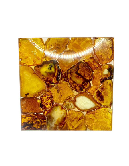 Amber stained glass
