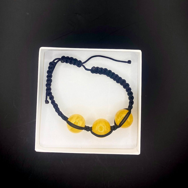 Amber bracelet LA 031 ball 14 mm