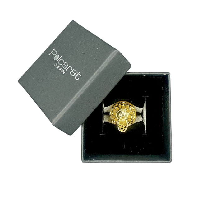 Pozłacany wisiorek W 032 kulki Bursztyn|Polcaratdesign.pl Biżuteria