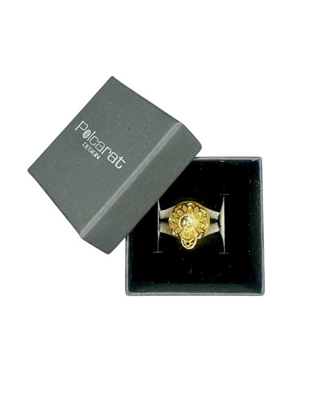 Pozłacany wisiorek W 032 kulki Bursztyn|Polcaratdesign.pl Biżuteria