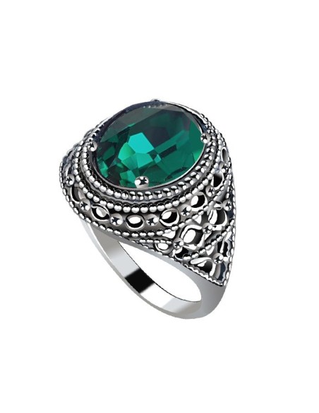Silver ring with crystal PK 2159 Polcarat Design