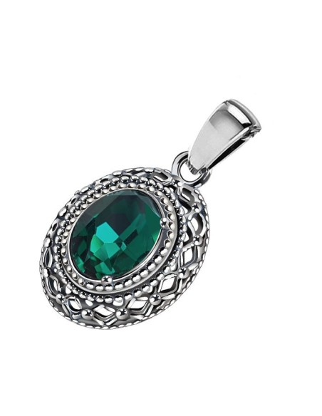 Silver pendant decorated with crystal W 2159 Polcarat Design