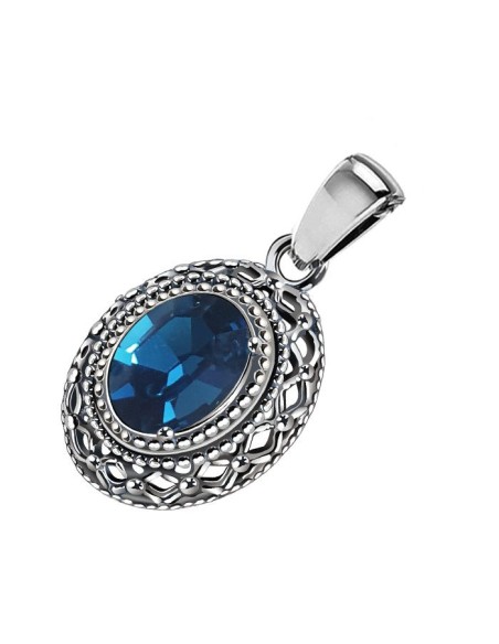 Silver pendant decorated with crystal W 2159 Polcarat Design
