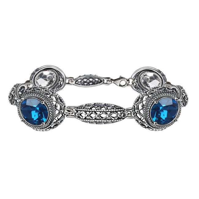Silver bracelet with crystals L 2159 - Polcarat Design