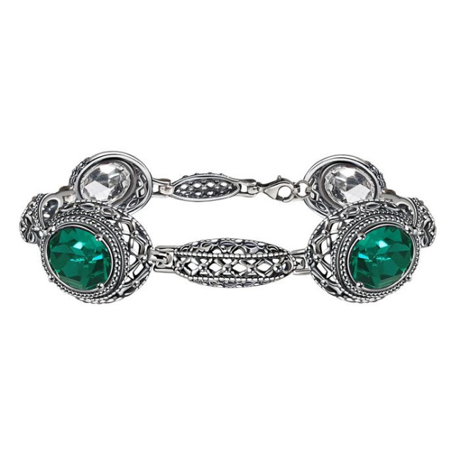 Silver bracelet with crystals L 2159 - Polcarat Design