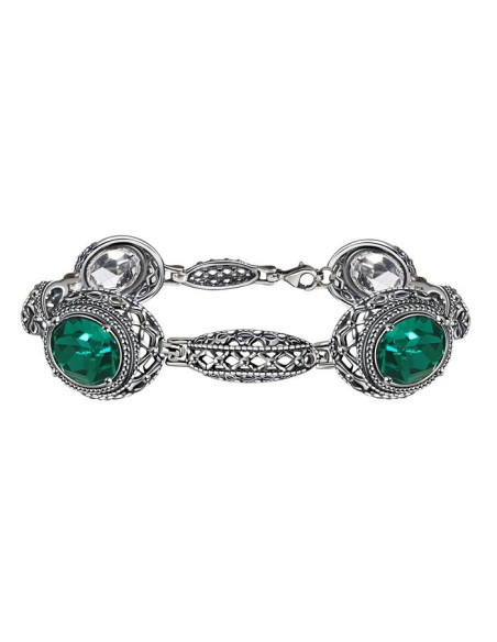 Silver bracelet with crystals L 2159 - Polcarat Design