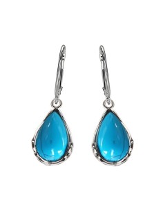 Silver earrings with turquoise