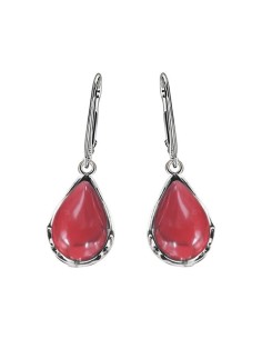 Silver Coral Earrings K 1660 Polcarat Design