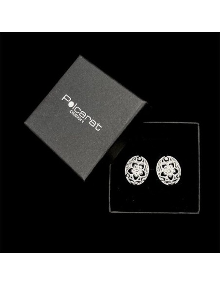 Srebrne kolczyki z kryształami Swarovski K2 2021|Polcaratdesign.pl Biżuteria