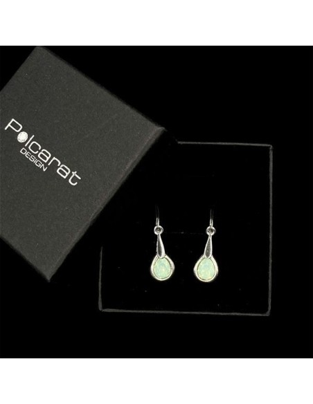 Rodowane srebrne kolczyki z kryształami Swarovski K3 2095|Polcaratdesign.pl Biżuteria