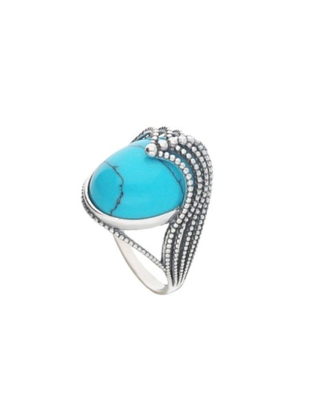 Oxidized silver ring PK 1703 Turquoise