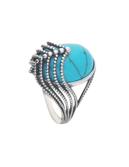 Oxidized silver ring PK 1703 Turquoise