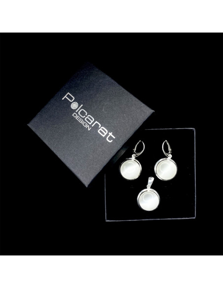 Silver cat eye set 568 cat eye