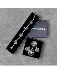 Sterling silver PRL-style openwork pendant W 2151 | Polcarat Design 2