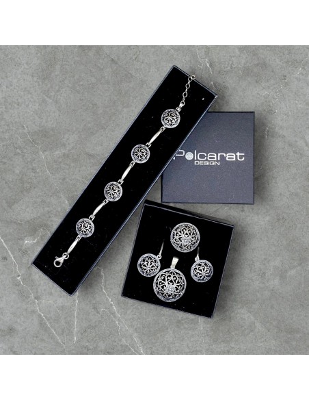 Sterling silver PRL-style openwork pendant W 2151 | Polcarat Design