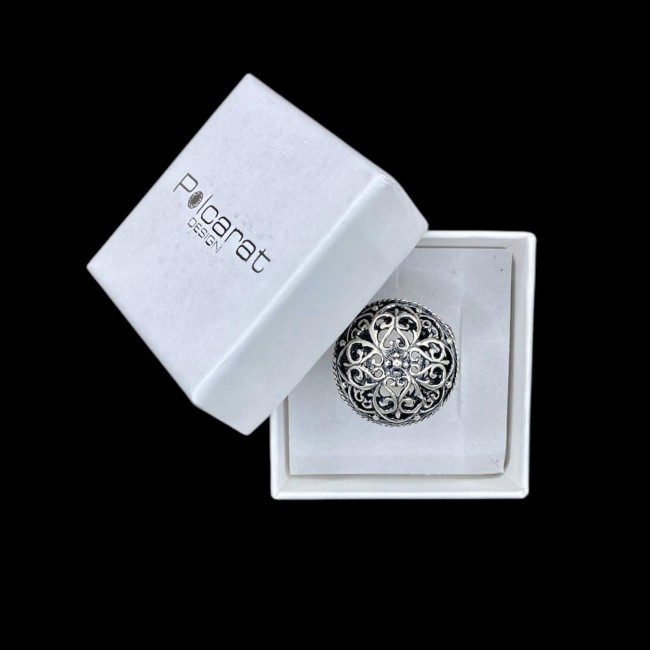 Silver ring in retro style P 2149 Polcarat