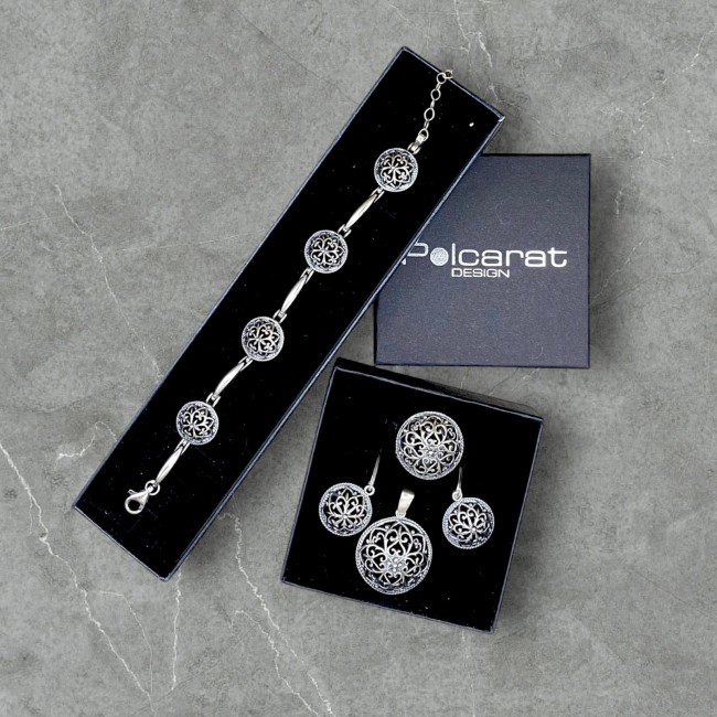 Silver ring in retro style P 2149 Polcarat