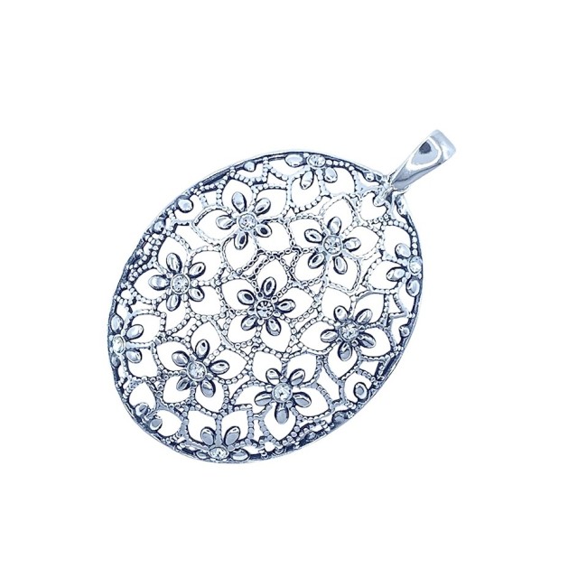 Silver pendant with crystals W 2021