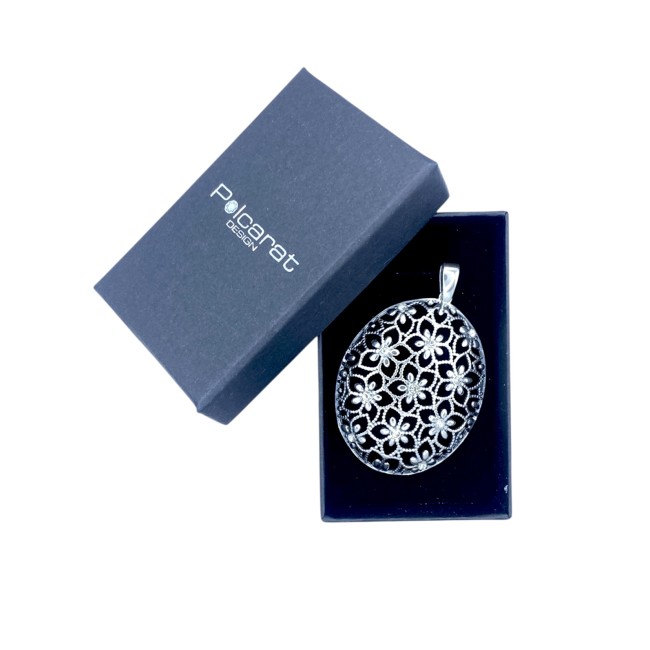 Silver pendant with crystals W 2021