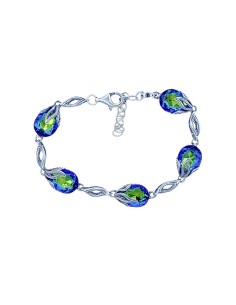 Sterling silver bracelet with crystals L 1643 | Polcarat Design