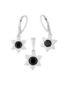 Sterling silver set with cubic zirconia KPL 1628 | Polcarat Design