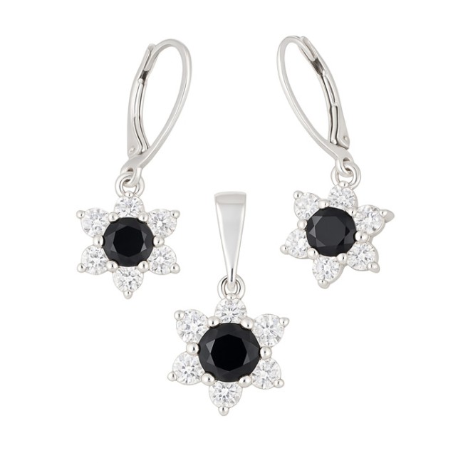 Sterling silver set with cubic zirconia KPL 1628 | Polcarat Design