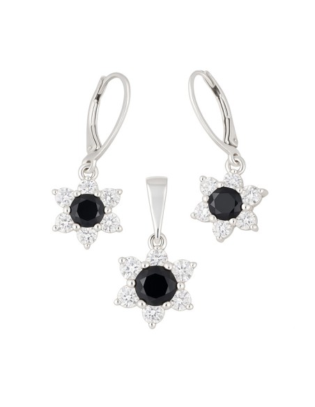 Sterling silver set with cubic zirconia KPL 1628 | Polcarat Design