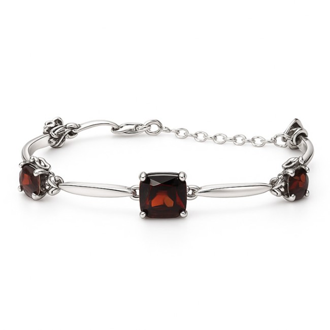 Sterling silver bracelet with crystals L 2156 | Polcarat Design