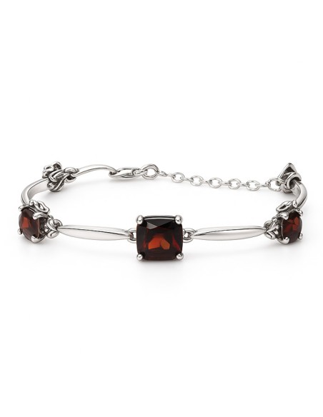 Sterling silver bracelet with crystals L 2156 | Polcarat Design