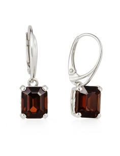 Sterling silver drop earrings with crystals K 2156 | Polcarat Design