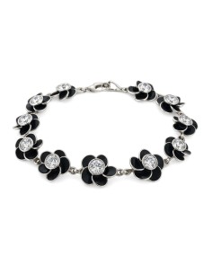 Sterling silver bracelet with cubic zirconia L 1862 | Polcarat Design