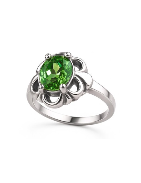 Sterling silver ring with crystal PK 1603 | Polcarat Design