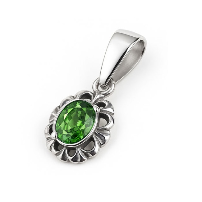 Sterling silver pendant with crystal W 1603 | Polcarat Design