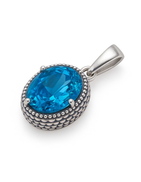 Wisior ze srebra zdobiony kryształem W 2074|Polcaratdesign.pl Biżuteria