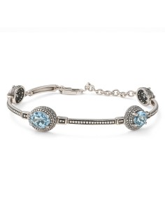 Sterling silver bracelet with crystals L 2074 | Polcarat Design