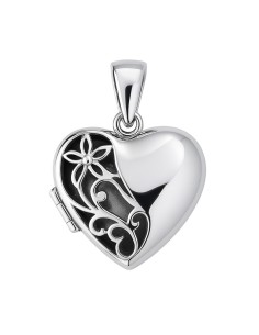 Sterling silver heart locket W 1301 | Polcarat Design