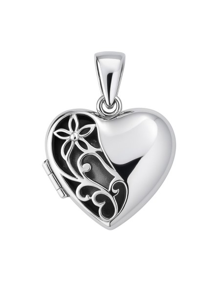 Sterling silver heart locket W 1301 | Polcarat Design