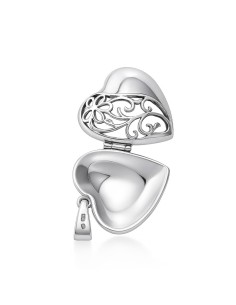 Sterling silver heart locket W 1301 | Polcarat Design 2